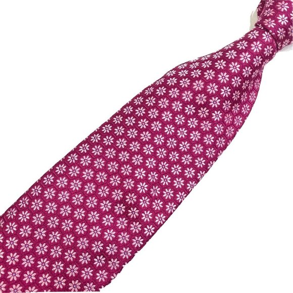 Ike Behar Other - IKE BEHAR Macclesfield Tie Floral Fuschia Silk